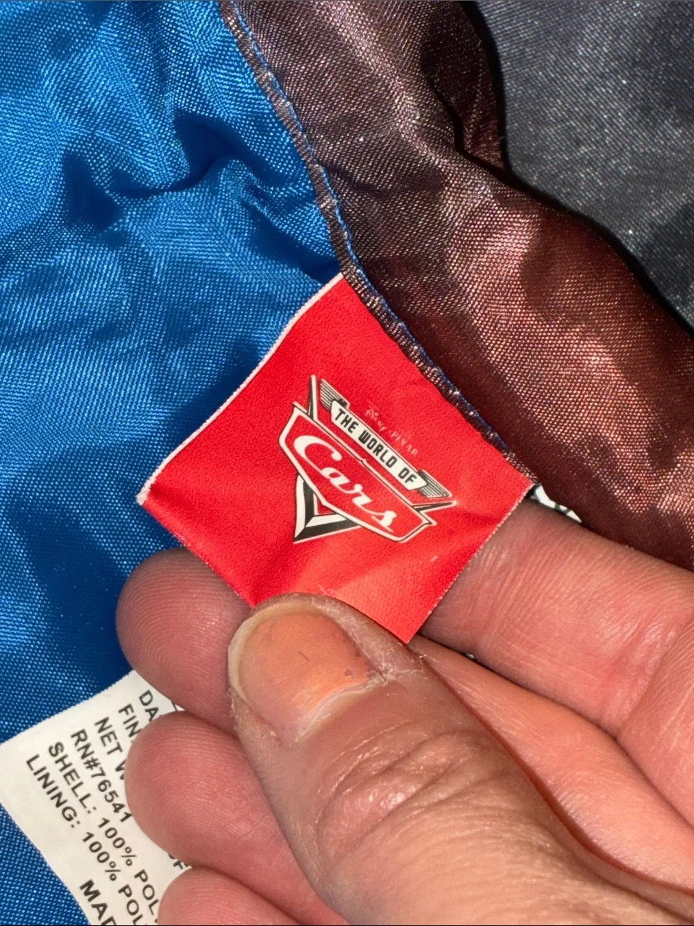 VINTAGE DISNEY Cars McQueen & Boost Kids Sleeping Bag - Red/Brown Racing
